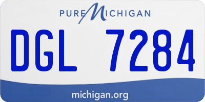 MI license plate DGL7284