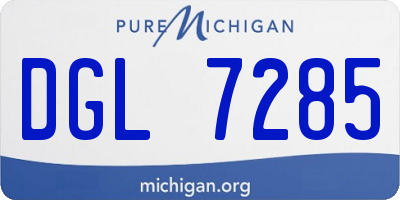 MI license plate DGL7285