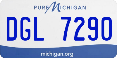 MI license plate DGL7290