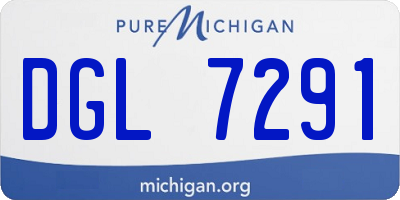 MI license plate DGL7291