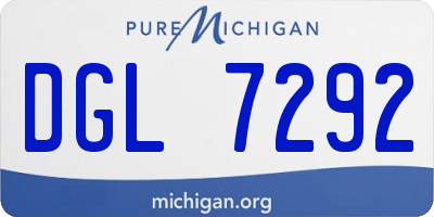 MI license plate DGL7292
