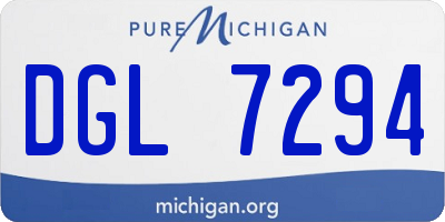 MI license plate DGL7294