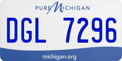 MI license plate DGL7296