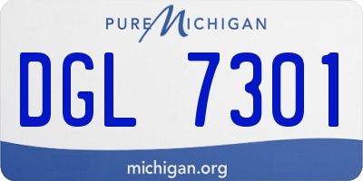 MI license plate DGL7301