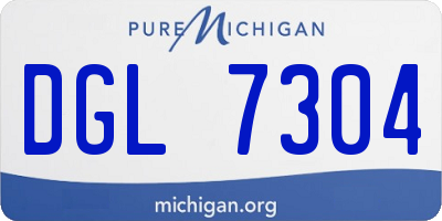 MI license plate DGL7304