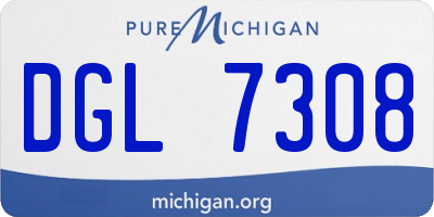 MI license plate DGL7308