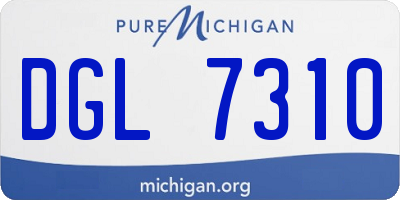 MI license plate DGL7310