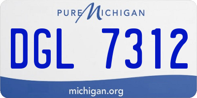 MI license plate DGL7312