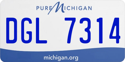 MI license plate DGL7314