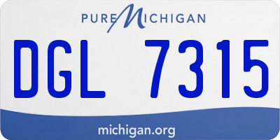 MI license plate DGL7315