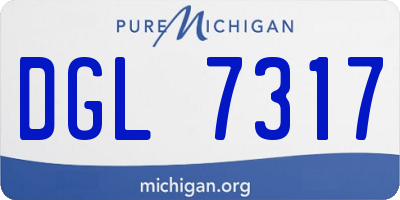 MI license plate DGL7317