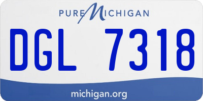 MI license plate DGL7318