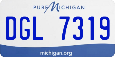 MI license plate DGL7319