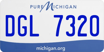 MI license plate DGL7320