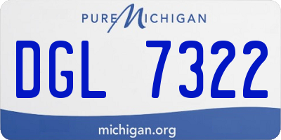 MI license plate DGL7322