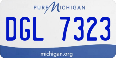 MI license plate DGL7323