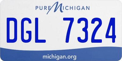 MI license plate DGL7324