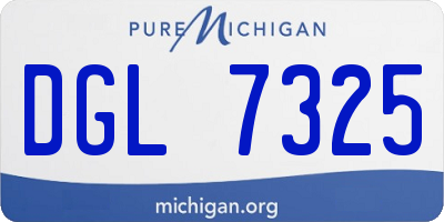 MI license plate DGL7325