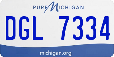 MI license plate DGL7334