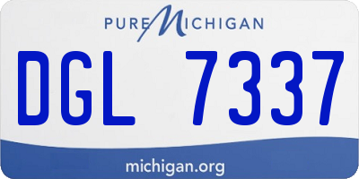 MI license plate DGL7337