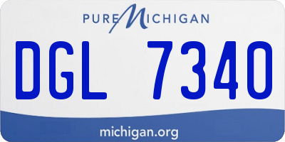 MI license plate DGL7340