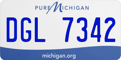MI license plate DGL7342