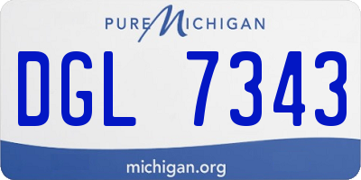 MI license plate DGL7343