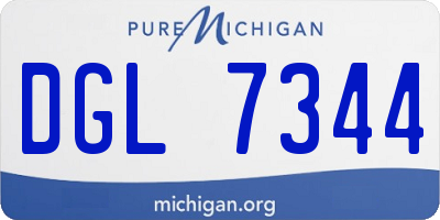 MI license plate DGL7344