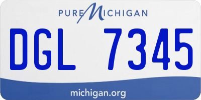 MI license plate DGL7345