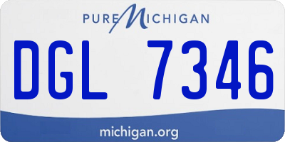 MI license plate DGL7346