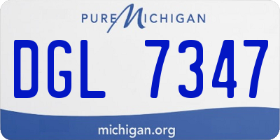 MI license plate DGL7347