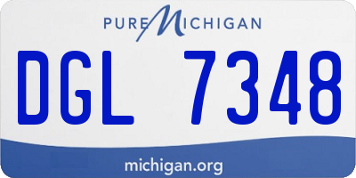 MI license plate DGL7348