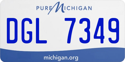 MI license plate DGL7349