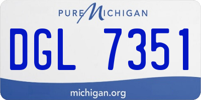 MI license plate DGL7351
