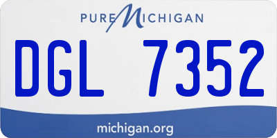 MI license plate DGL7352
