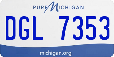 MI license plate DGL7353