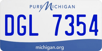 MI license plate DGL7354