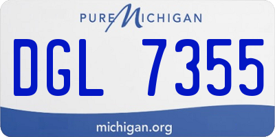 MI license plate DGL7355