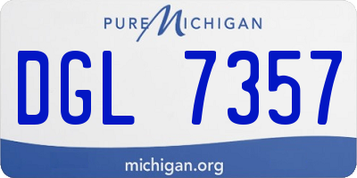 MI license plate DGL7357