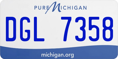 MI license plate DGL7358