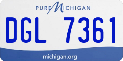 MI license plate DGL7361