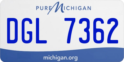 MI license plate DGL7362