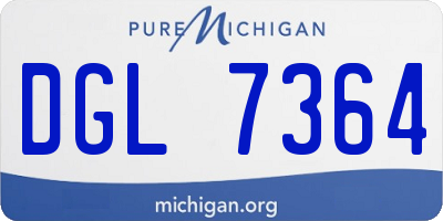 MI license plate DGL7364