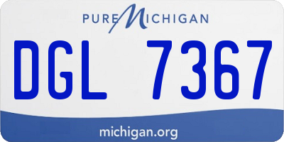MI license plate DGL7367