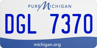 MI license plate DGL7370