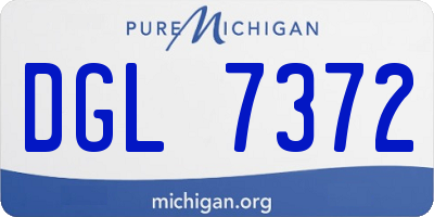 MI license plate DGL7372