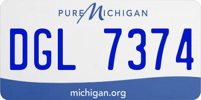 MI license plate DGL7374