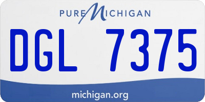 MI license plate DGL7375
