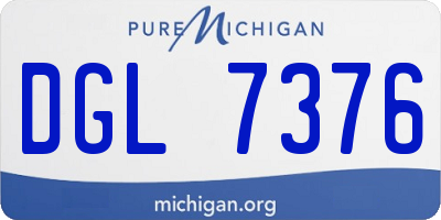 MI license plate DGL7376