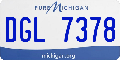 MI license plate DGL7378